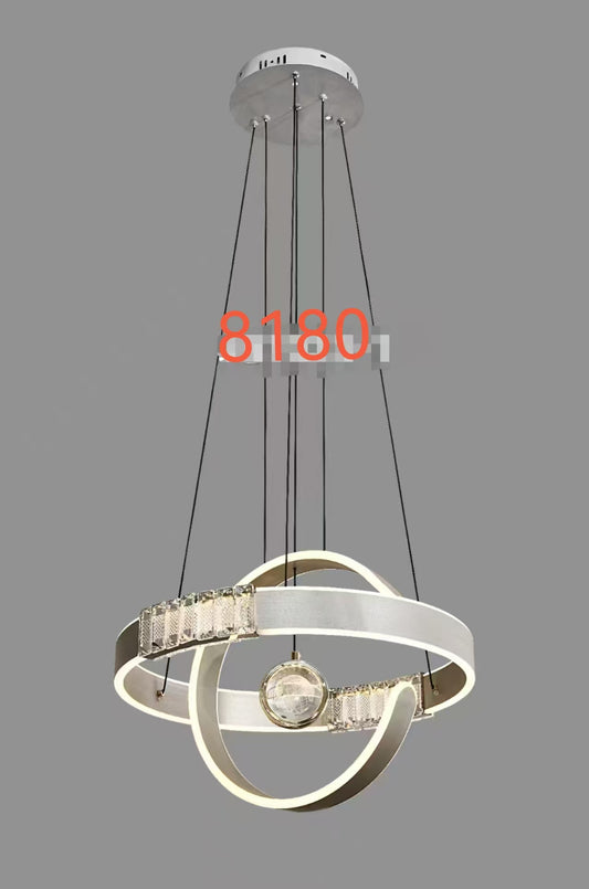 Contemporary LED Crystal Orbit Chandelier – Model 8180