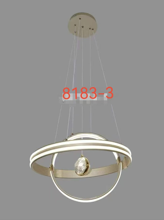 Crystal Accent Ring Chandelier - Model 8183-3