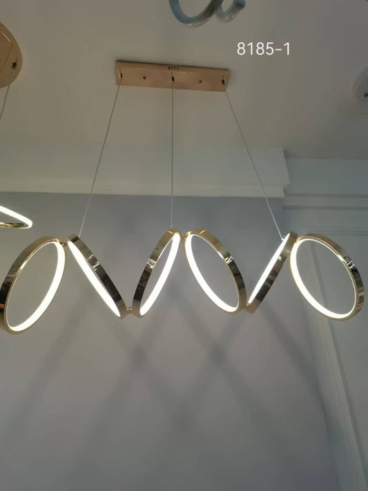 Modern Interlocking Ring LED Pendant - Model 8185-1
